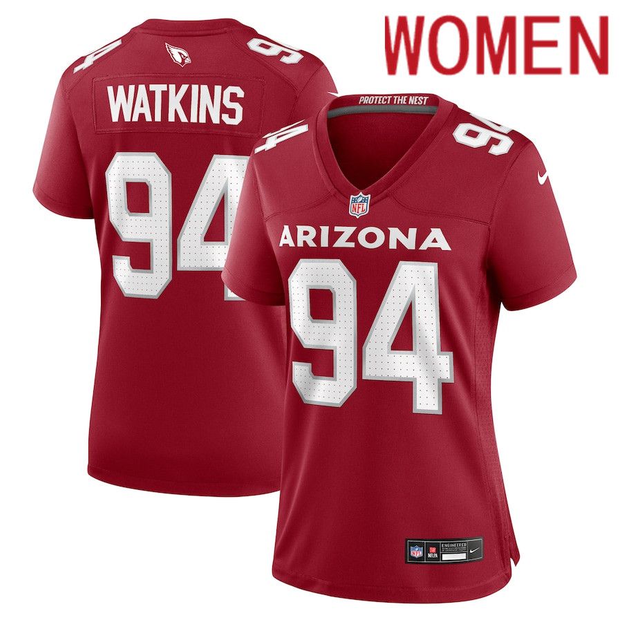 Women Arizona Cardinals #94 Carlos Watkins Nike Cardinal Game Player NFL Jersey